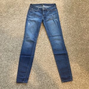 Bebe skinny distress jeans size 27